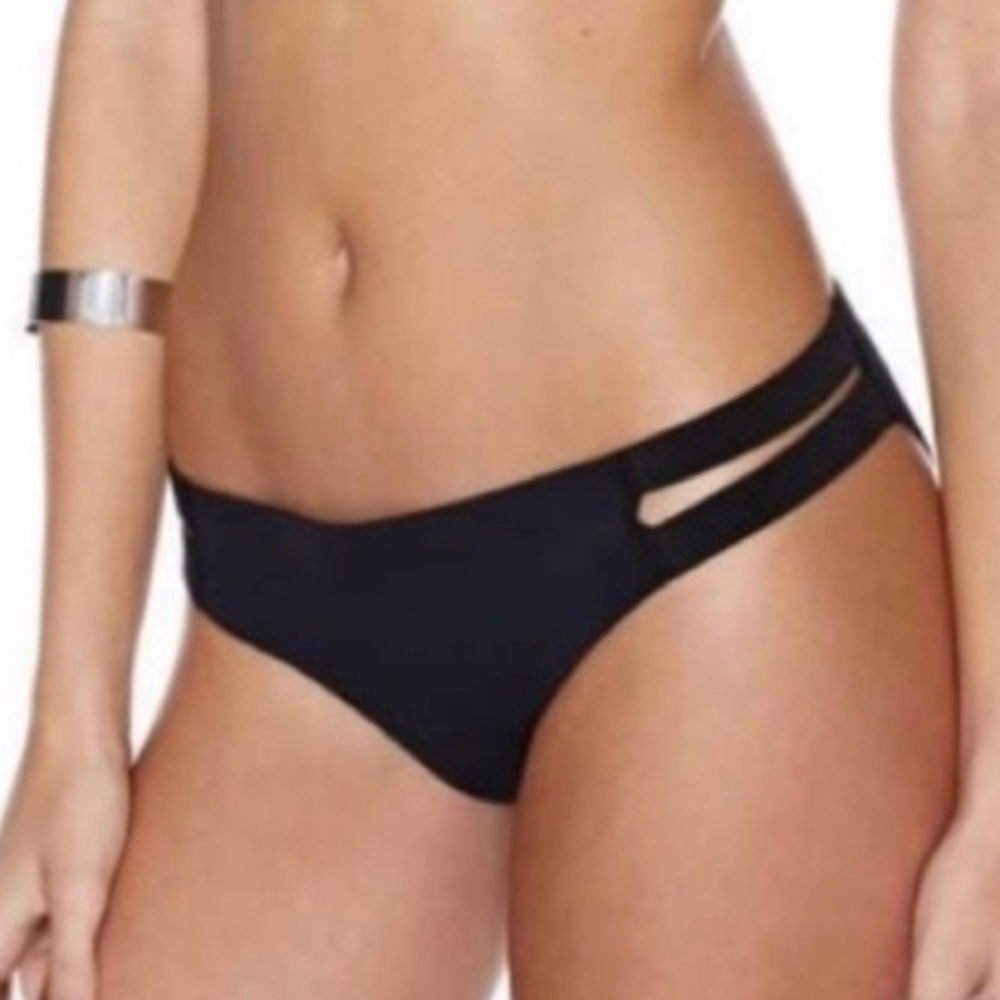 DreamMonstar Black Neoprene bikini bottoms M